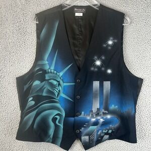 Flaming‎ Joe Hand Painted Originals Vintage Vest Size XL Air Brush USA Made